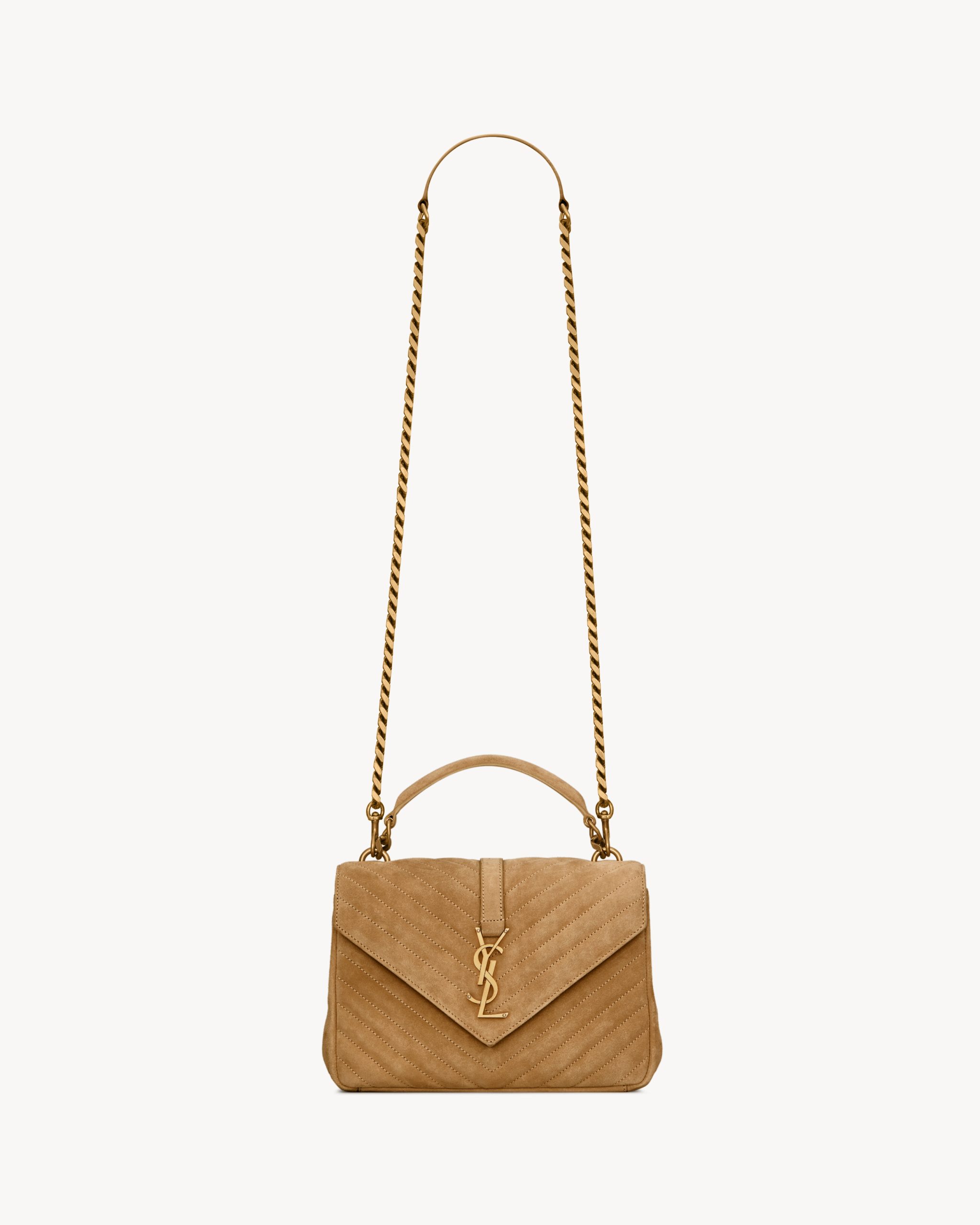 YSL COLLEGE MEDIUM IN QUILTED SUEDE - Image 1